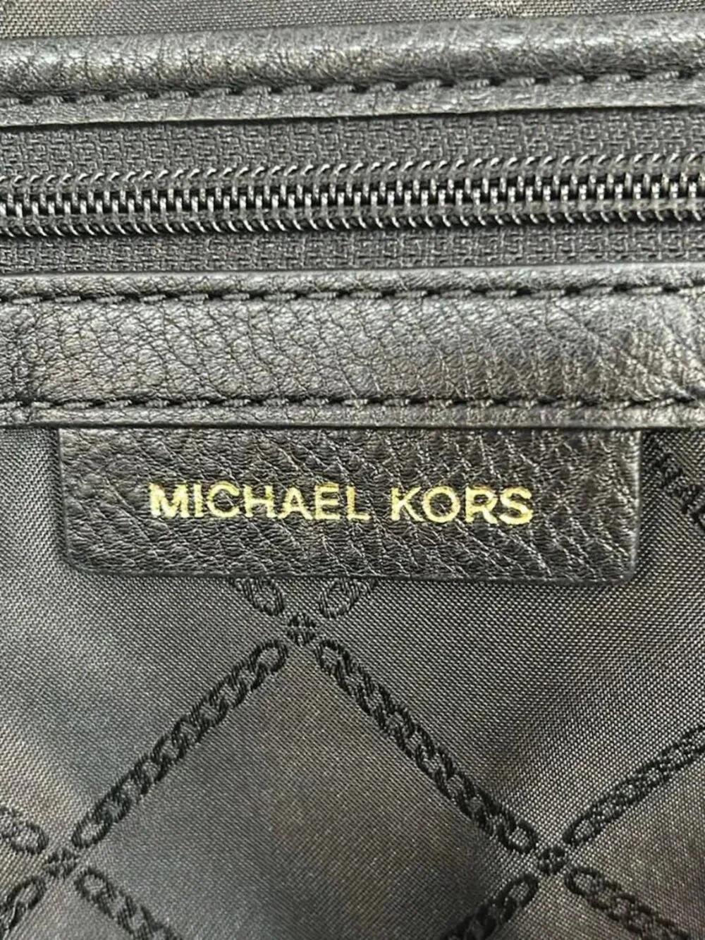 MICHAEL KORS Black Leather Backpack